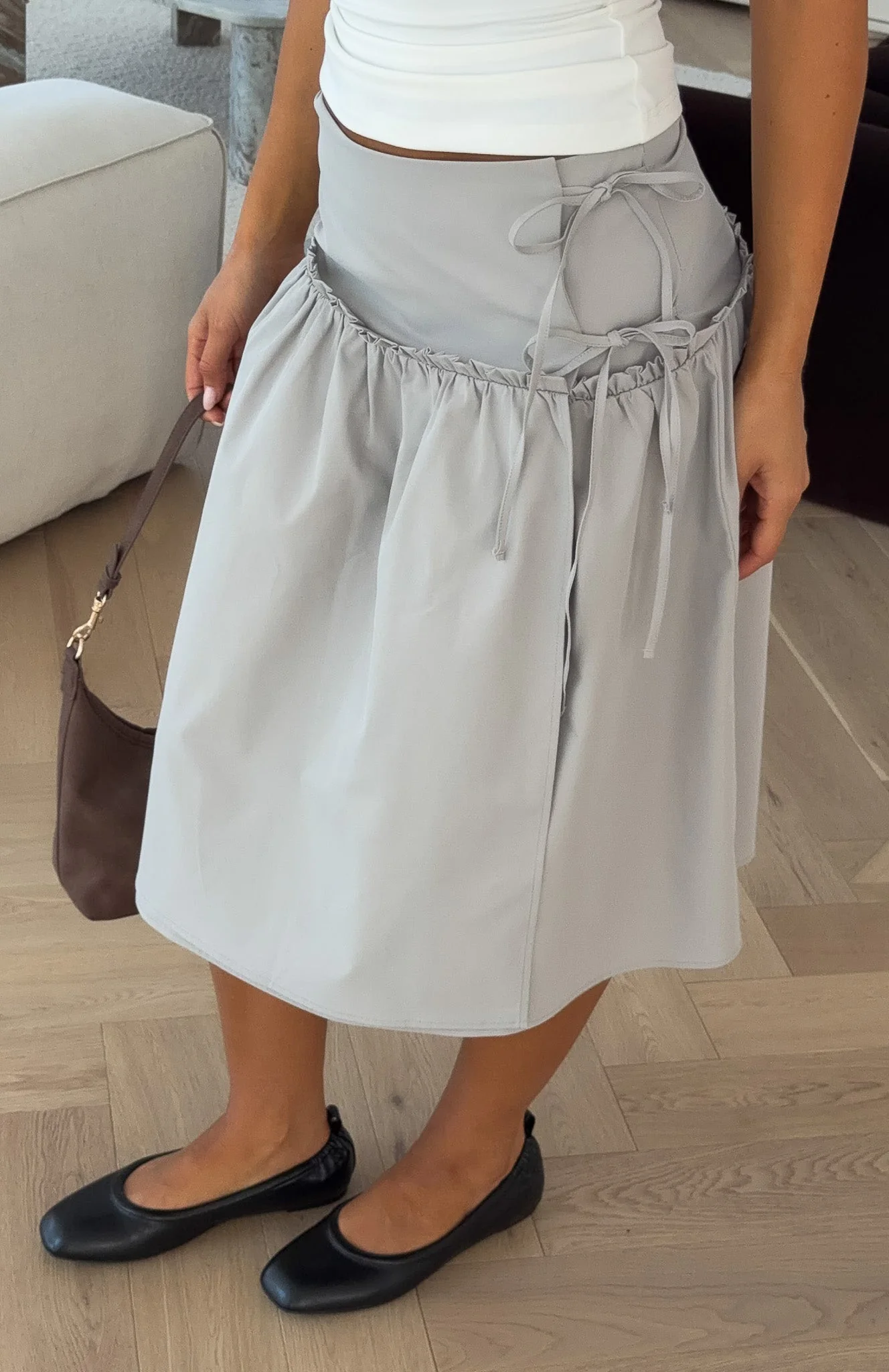 Sweet Chaos Midi Skirt Dove - Image 6