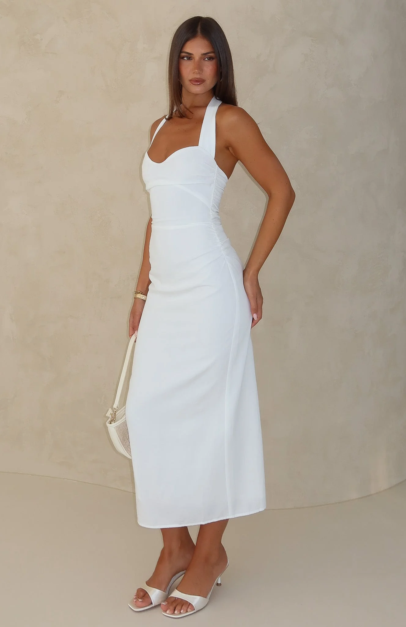 Sweet Glow Midi Dress White - Image 2