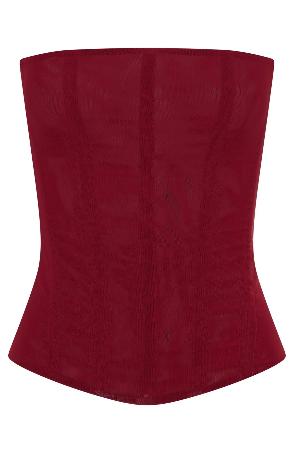 Tell Me A Secret Strapless Bustier Wine - Image 6