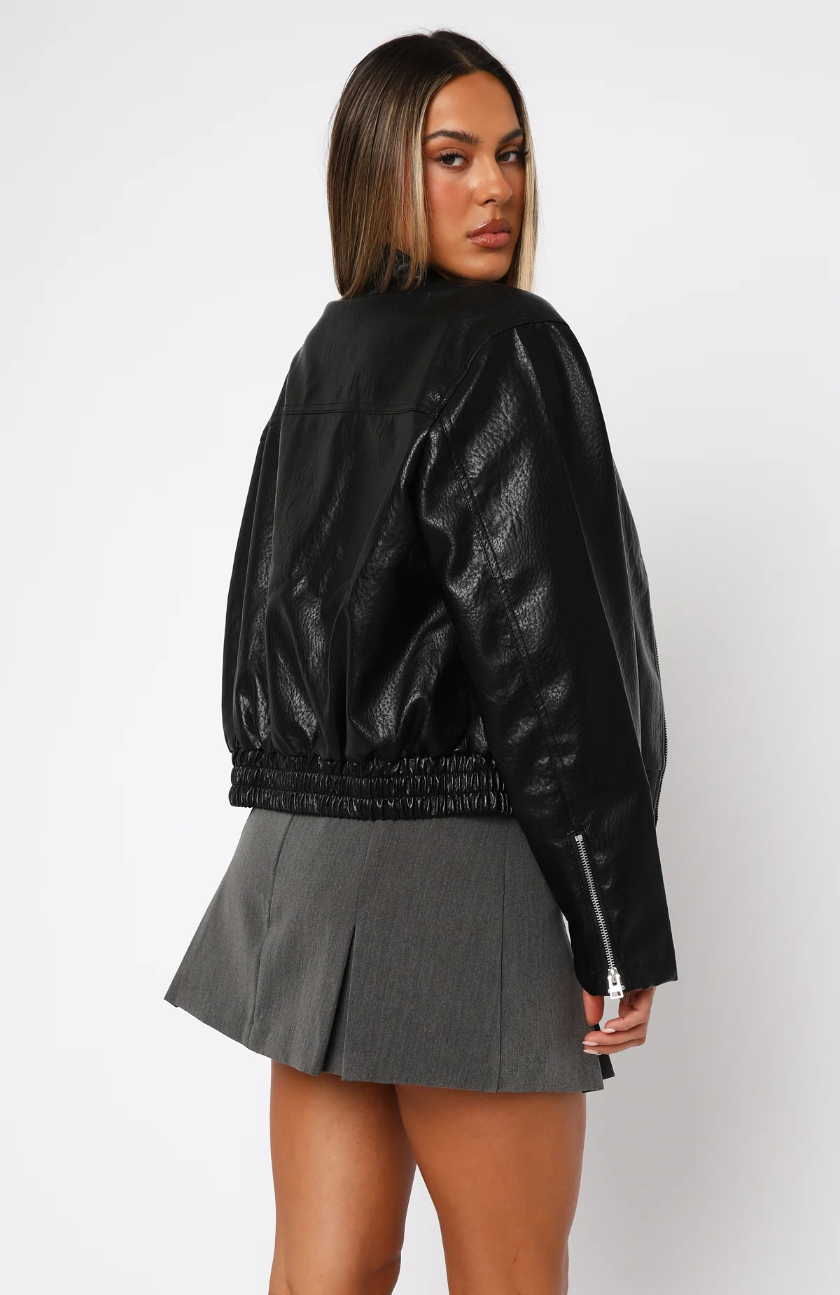 Tell Me Nothing PU Jacket Black - Image 4