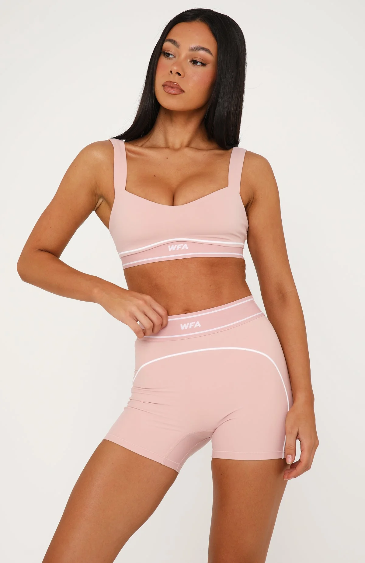 Tense Sports Bra Dusty Pink/White - Image 3