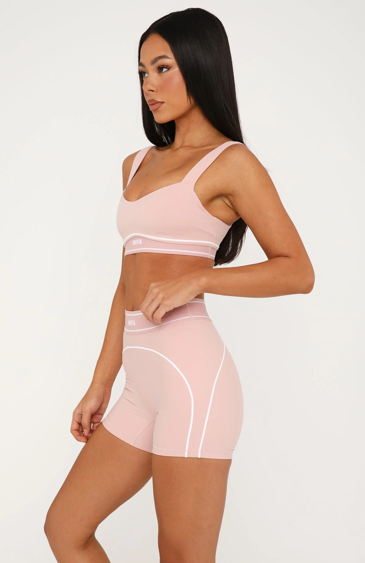 Tense Sports Bra Dusty Pink/White - Image 4