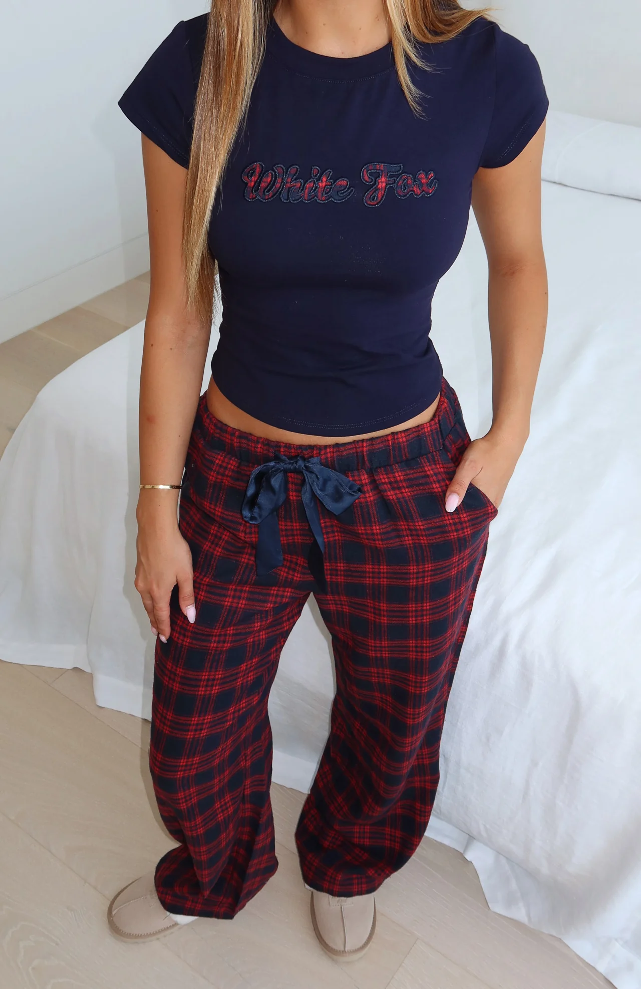 That Time Of Year Pyjama Pants Red/Navy - Image 2