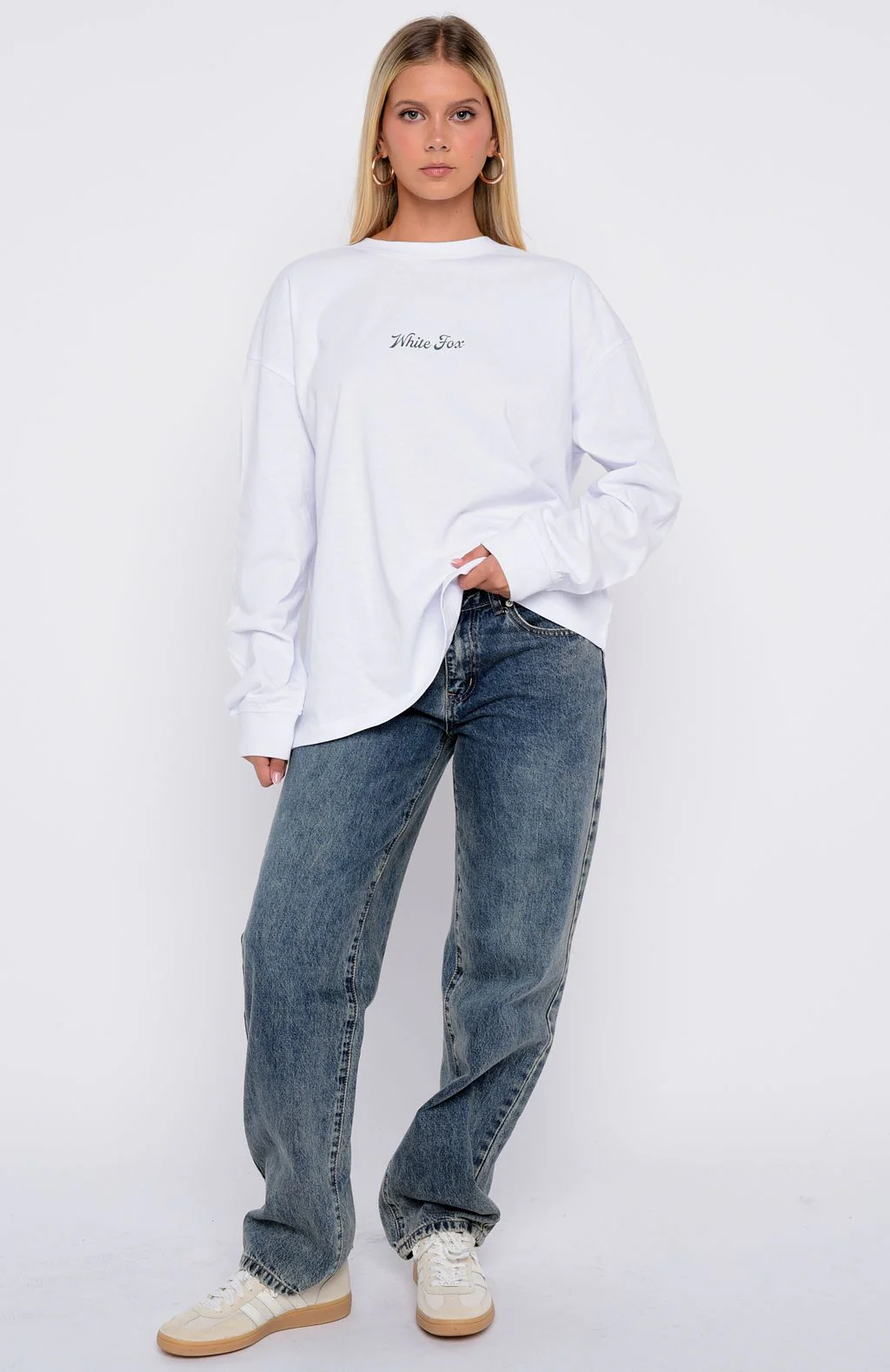 The Good Life Back Long Sleeve Tee White - Image 5