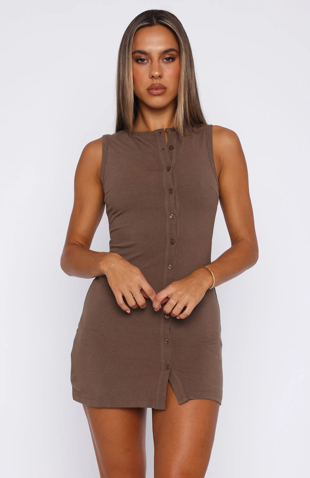 Things For You Mini Dress Mocha - Image 2