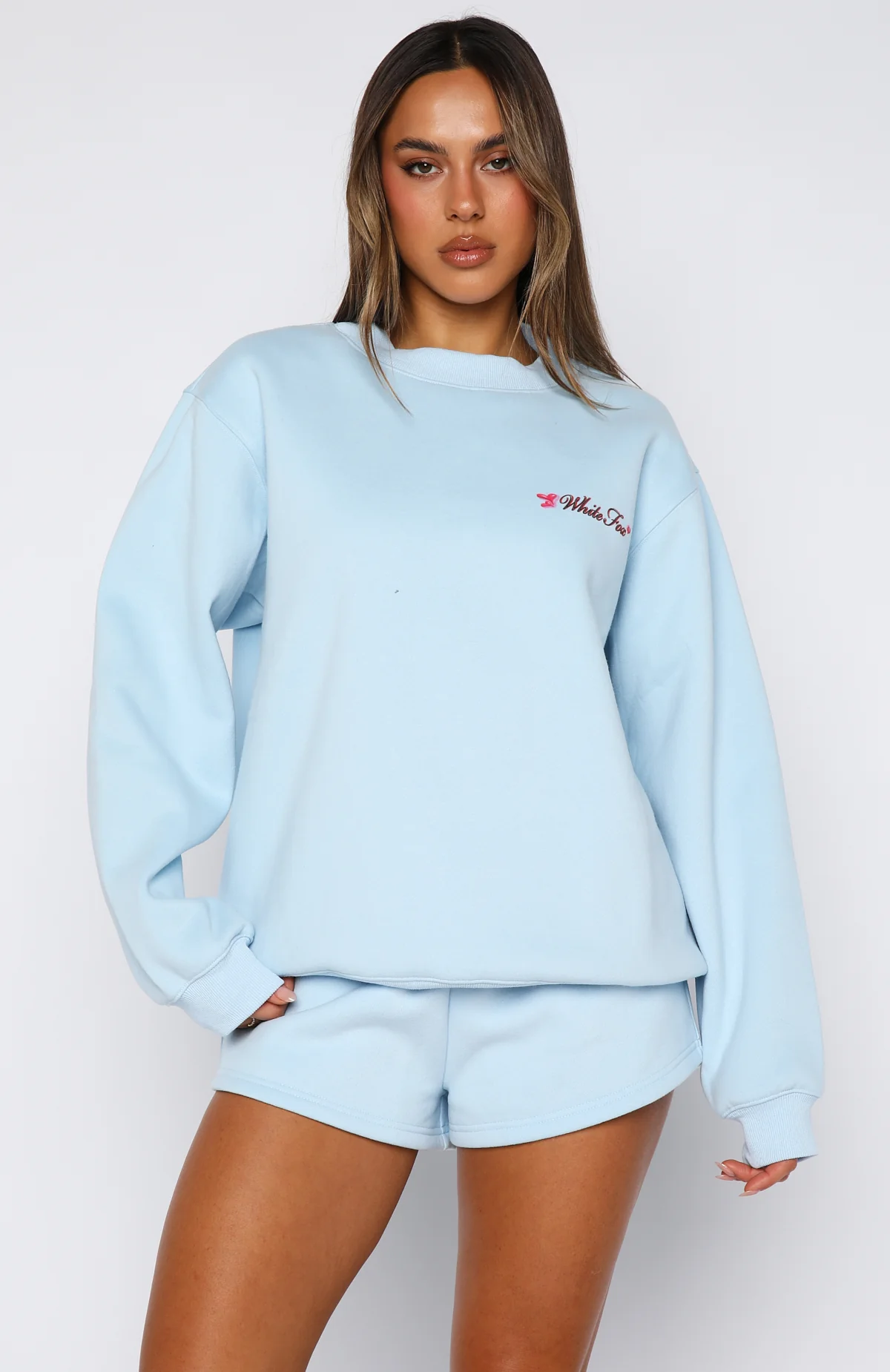 Trouble Maker Oversized Sweater Baby Blue - Image 2
