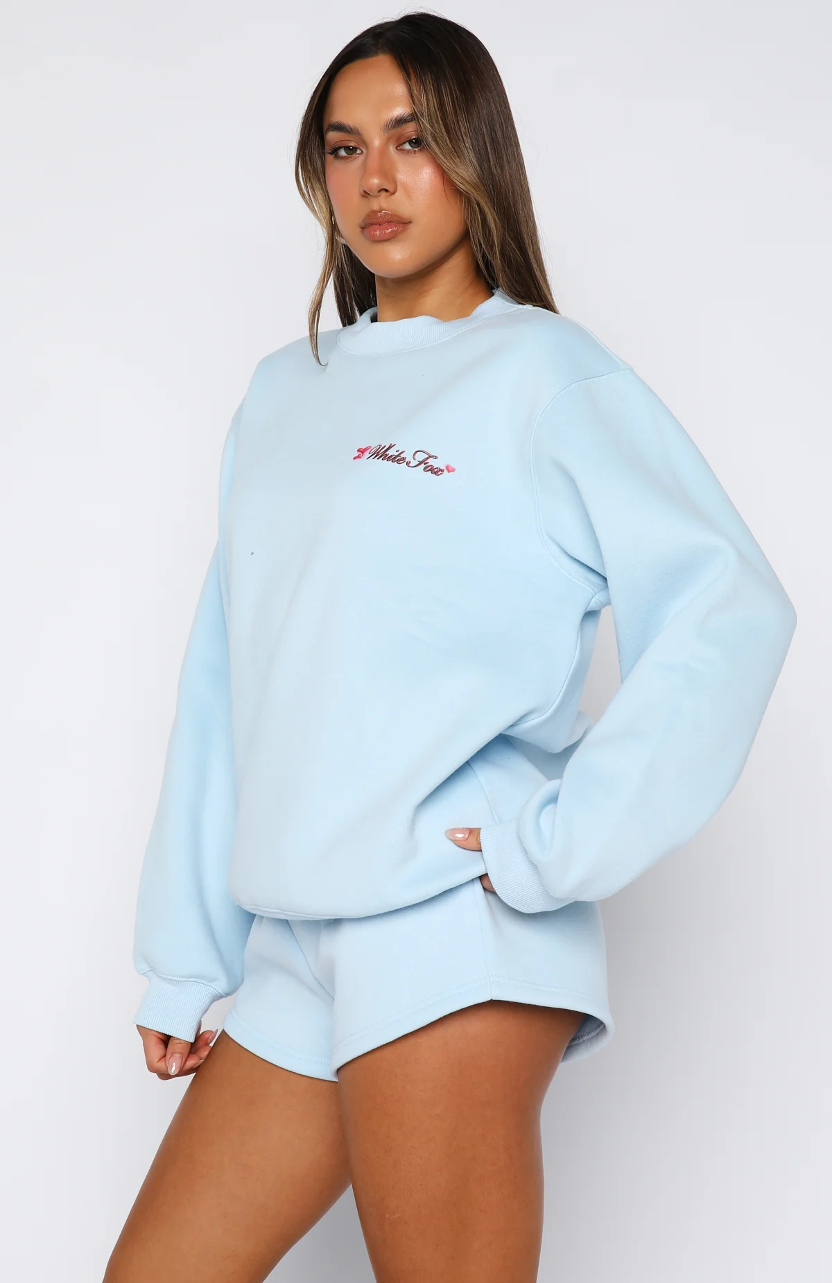 Trouble Maker Oversized Sweater Baby Blue - Image 3