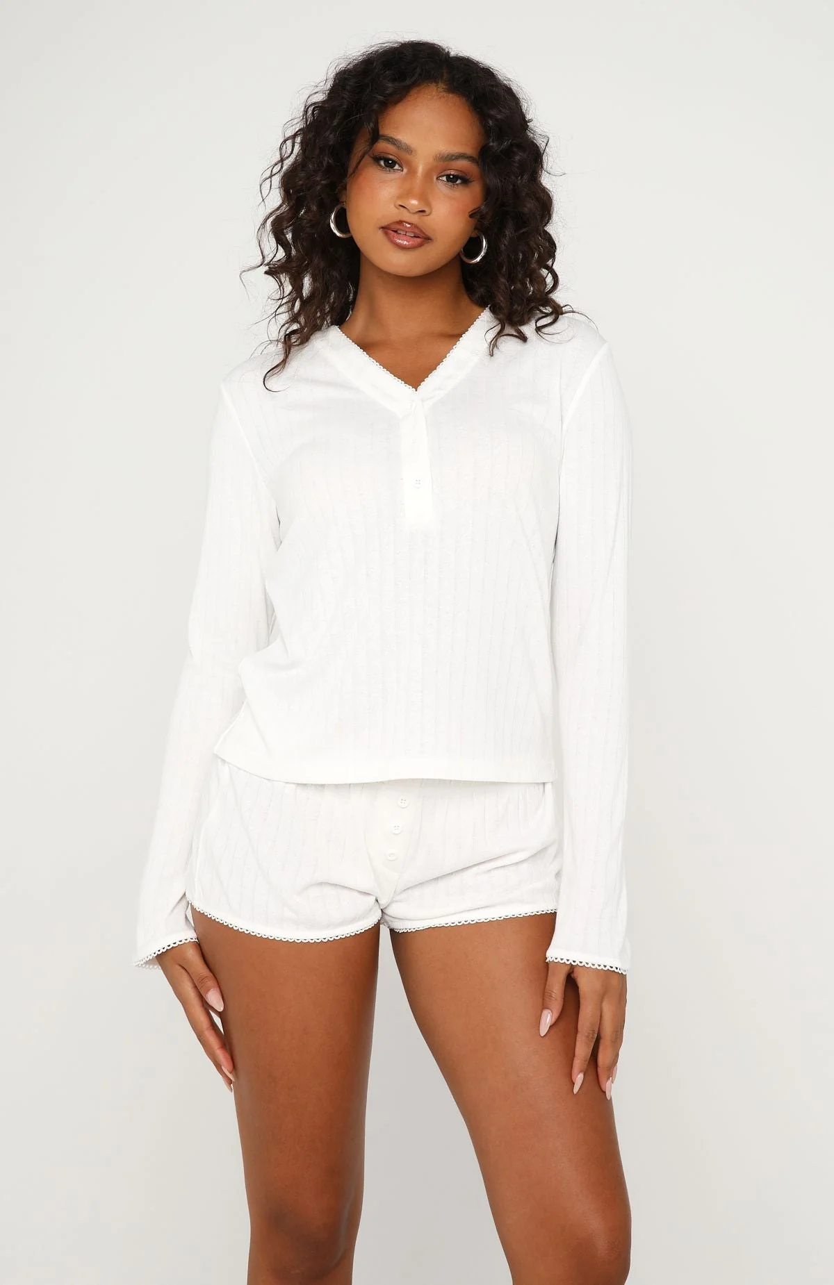 Twilight Dream Long Sleeve Pyjama Top White - Image 2