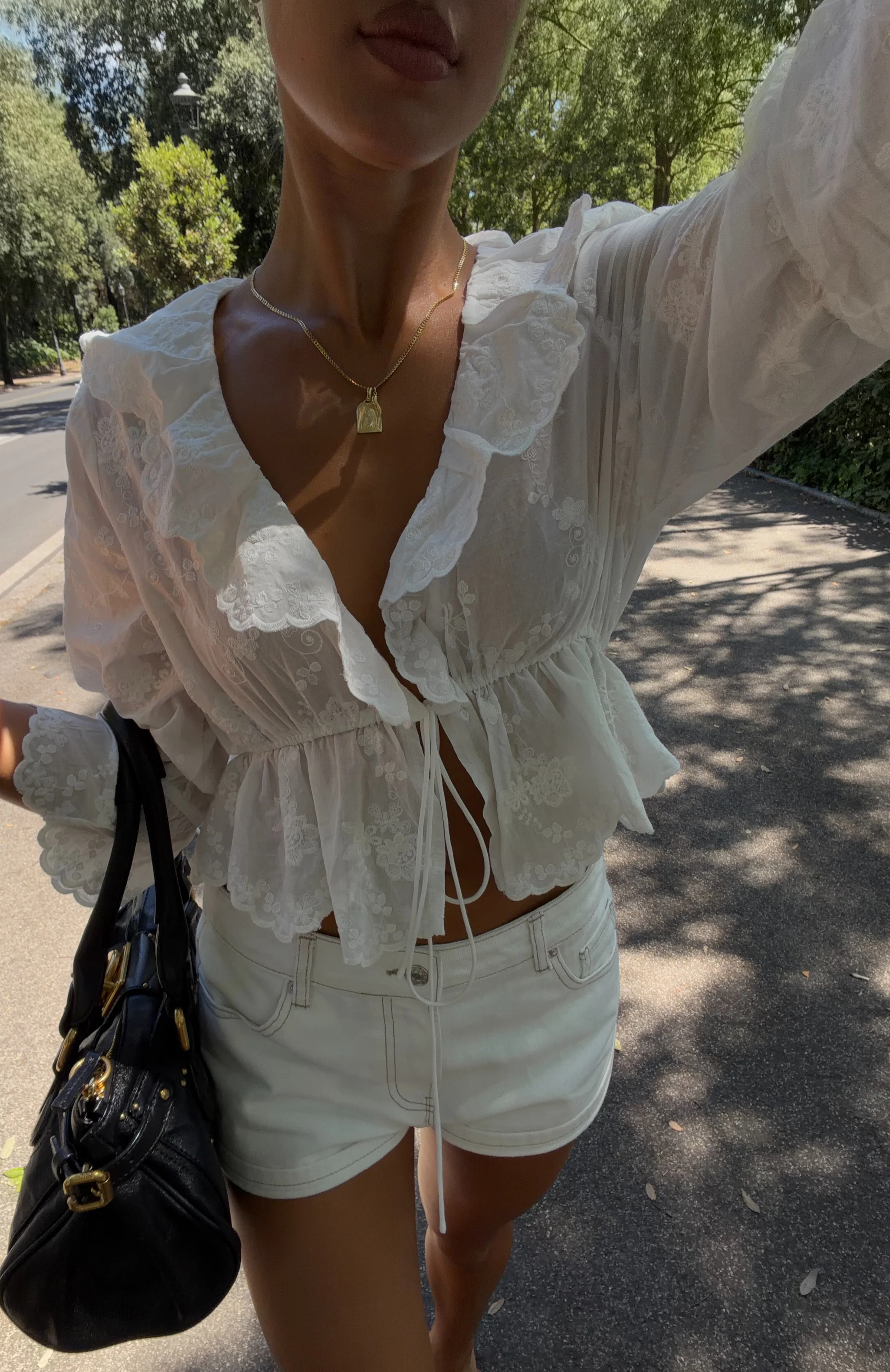 Twinkling Stars 3/4 Top Off White - Image 9