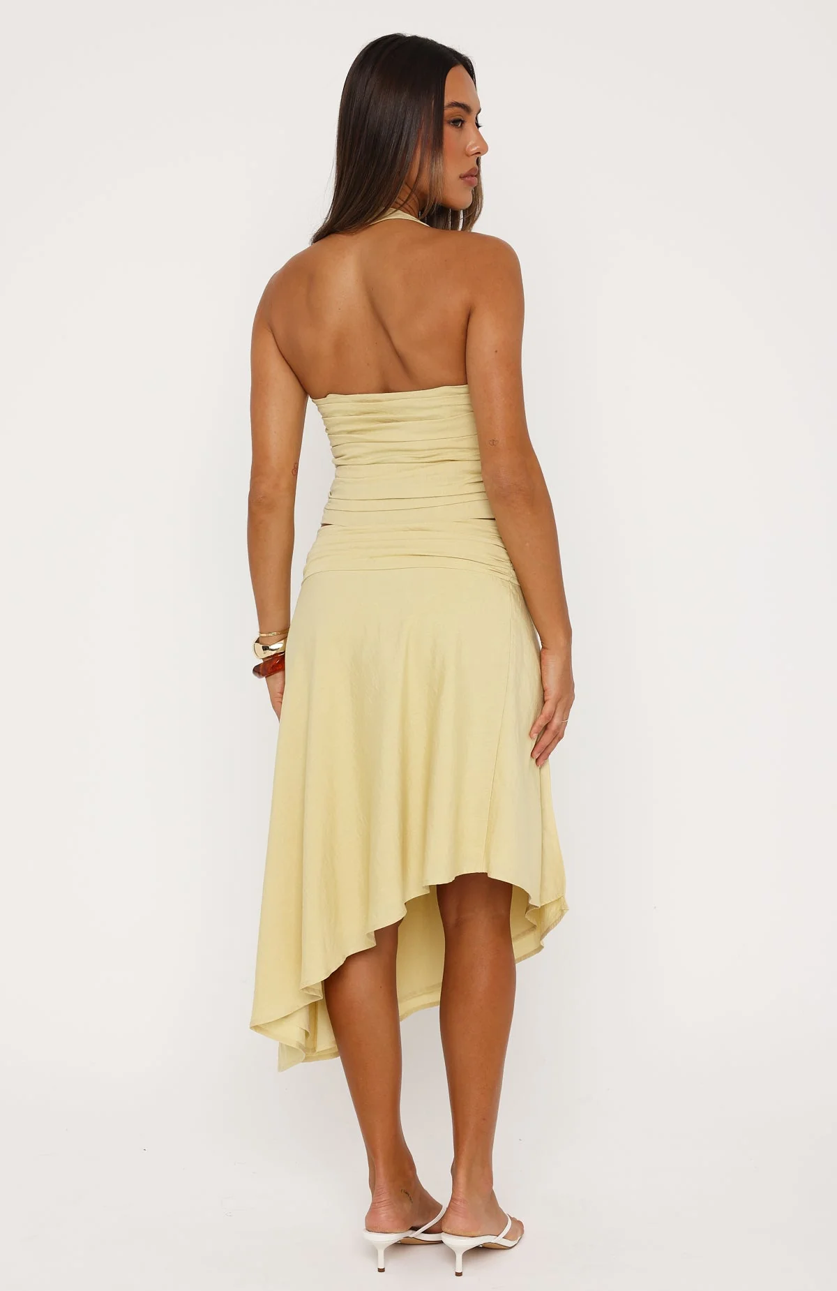 Twist And Tease Midi Skirt Burnt Butter - Image 5