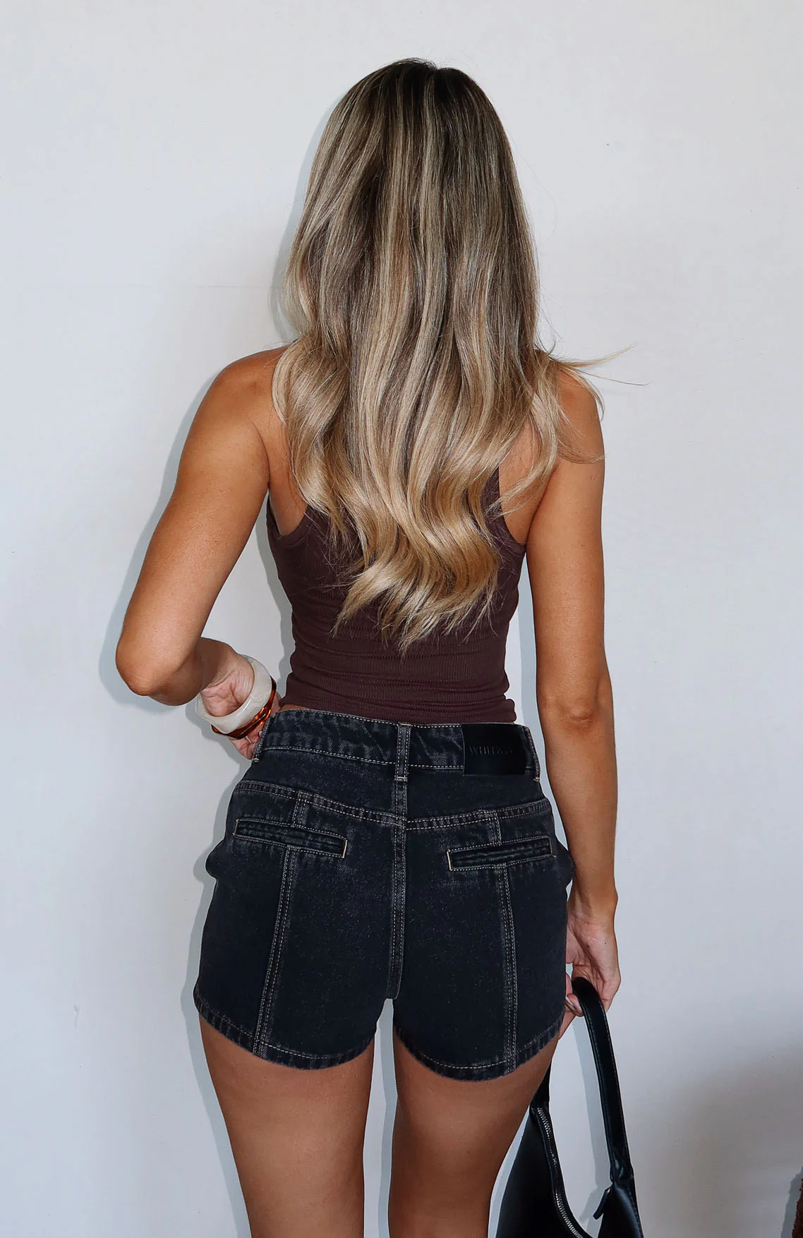 Whispers Of Us Denim Shorts Black Acid - Image 2
