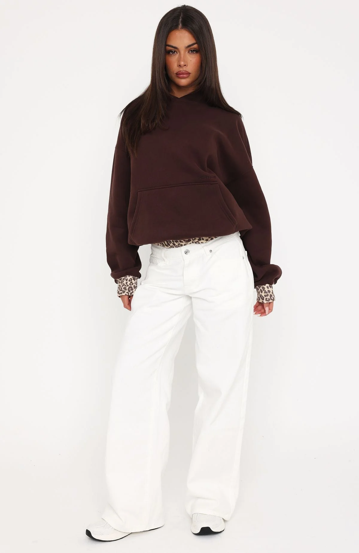 Wild Thing Leopard Oversized Hoodie Chocolate - Image 6