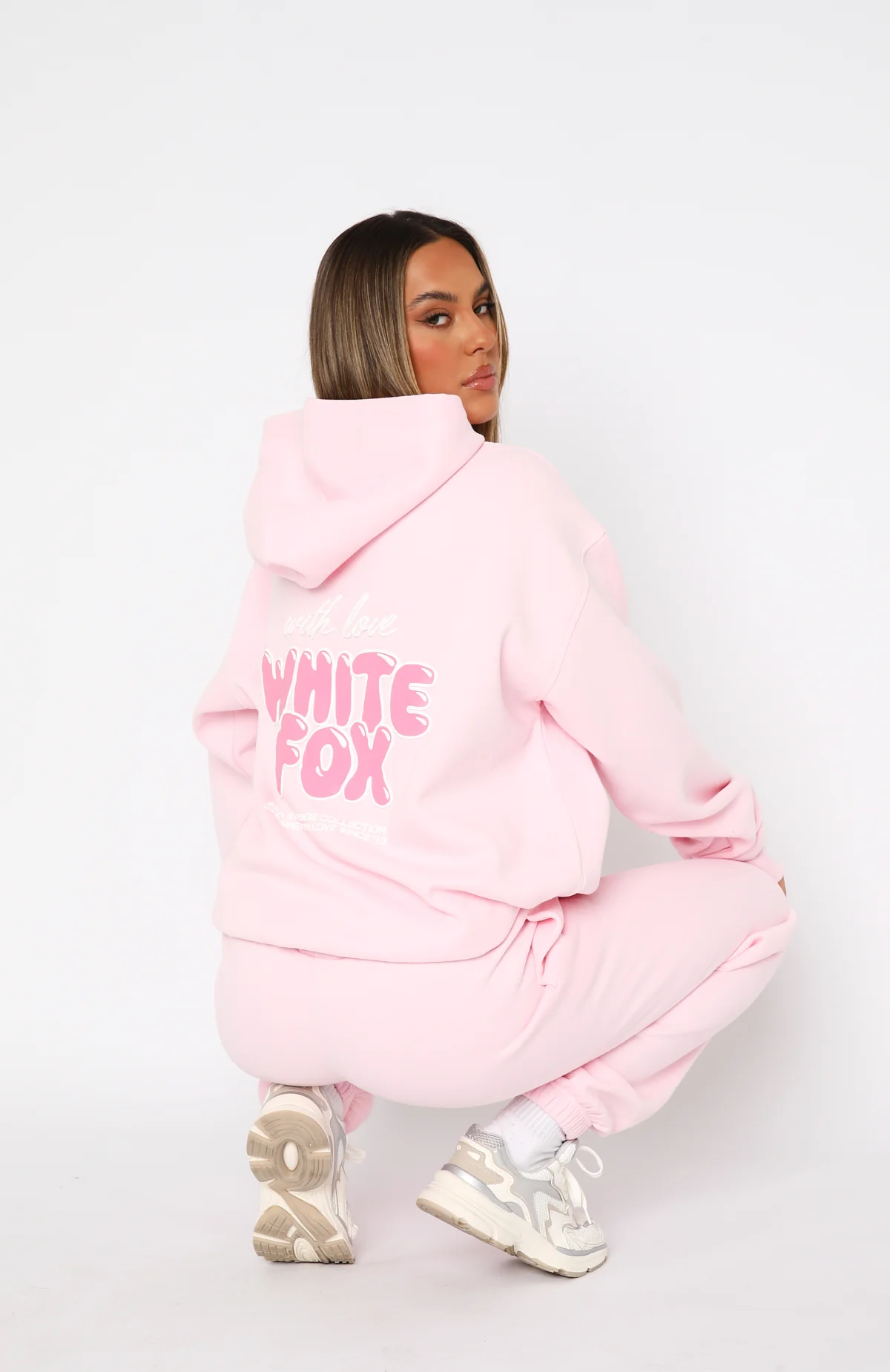 With Love Always Oversized Hoodie Baby Pink - Image 3