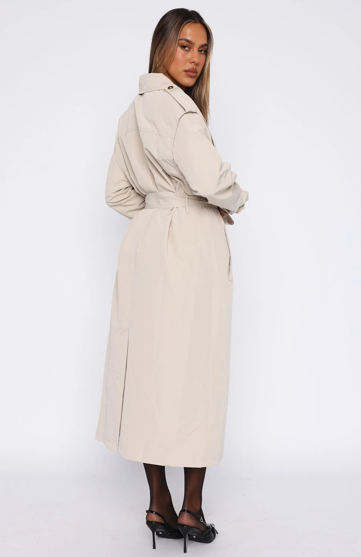 Working Overtime Trench Beige - Image 4