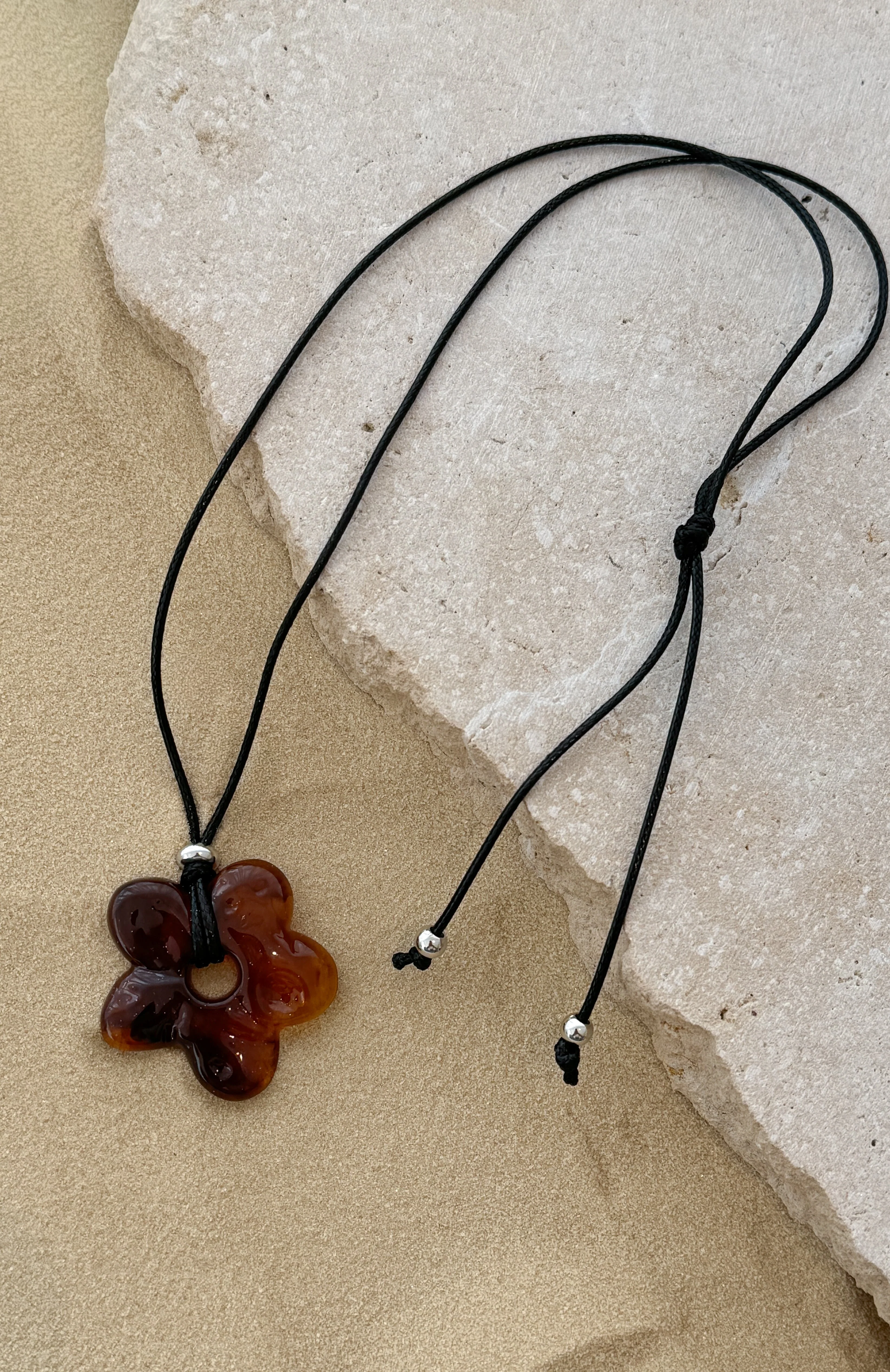 Xavia Necklace Black/Amber - Image 2