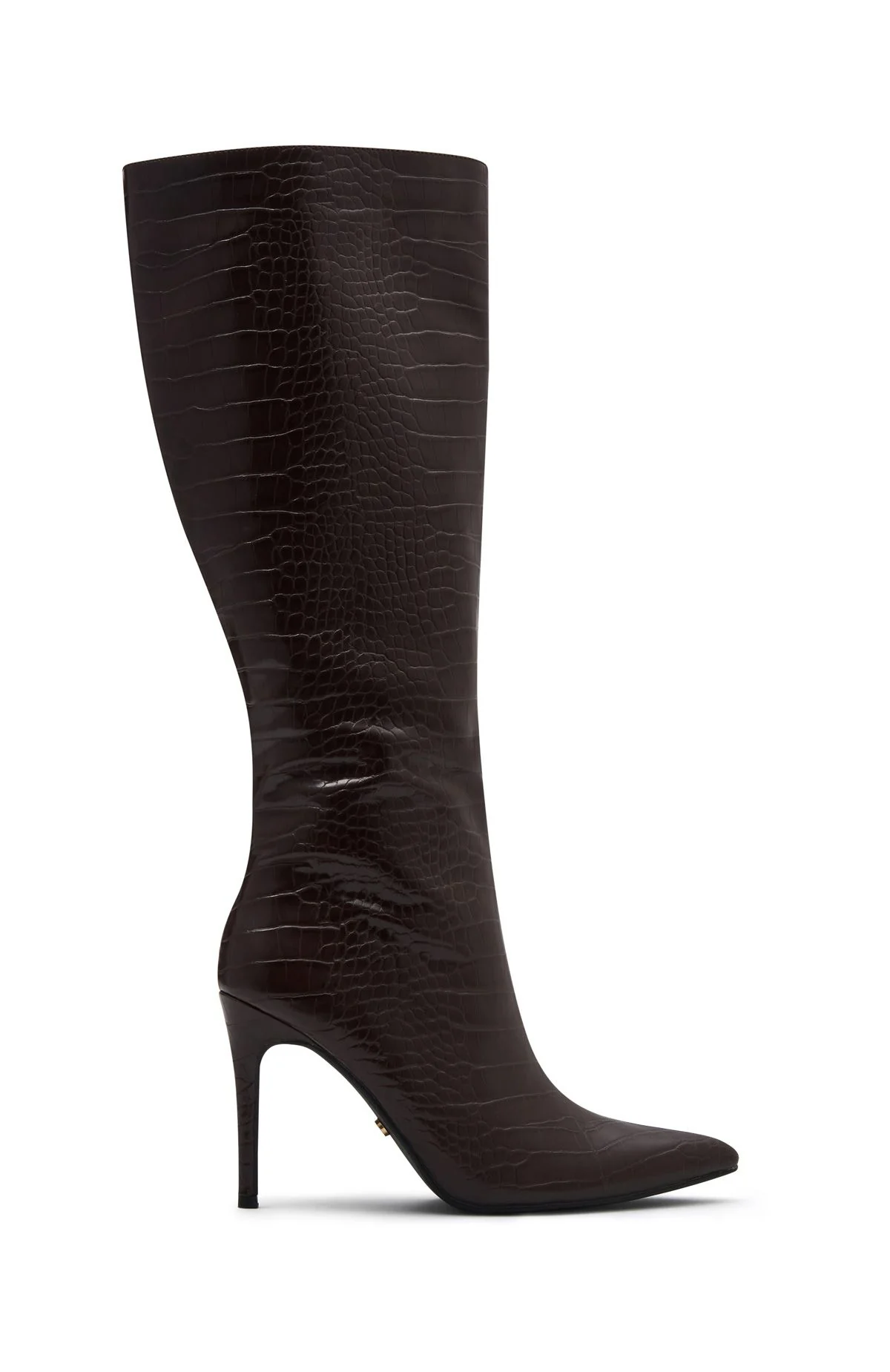 Ziggy Knee High Boots Chocolate Croc - Image 3